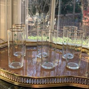 Set of 6 Shamrock Glasses
